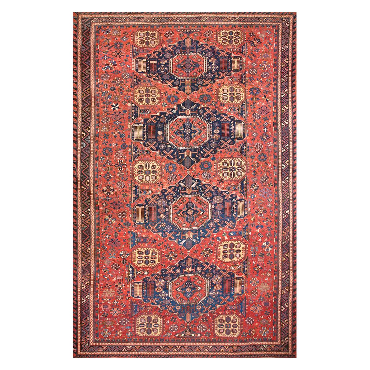 19th Century Caucasian Sumak Carpet ( 11'2" x 17'4" - 340 x 530 )