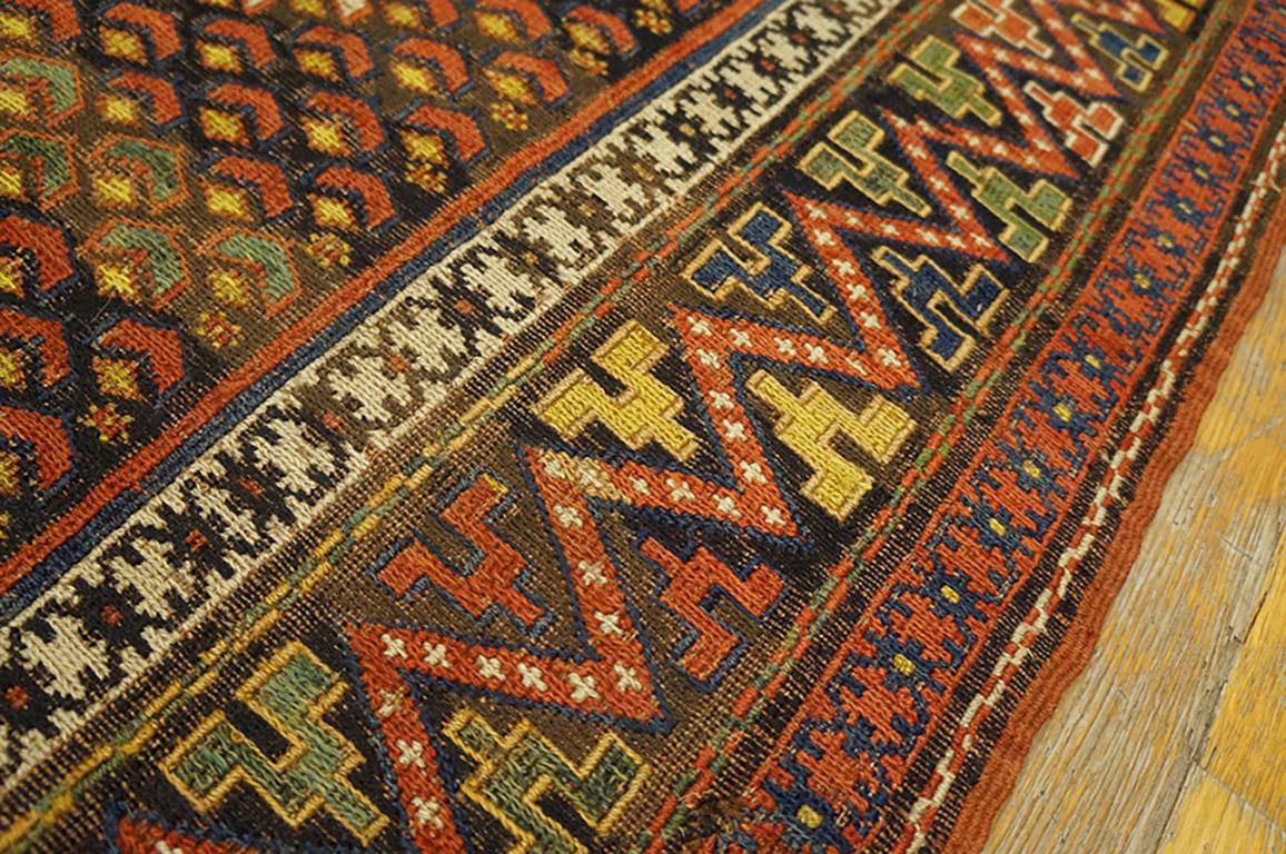 Antiker kaukasischer Soumak-Teppich 3' 8