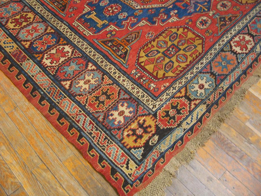 19th Century Caucasian Sumak Carpet ( 7'6