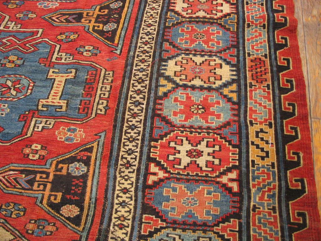 Late 19th Century 19th Century Caucasian Sumak Carpet ( 7'6