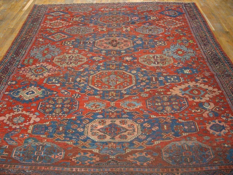 Antique Caucasian Soumak rug. Measures: 8'6