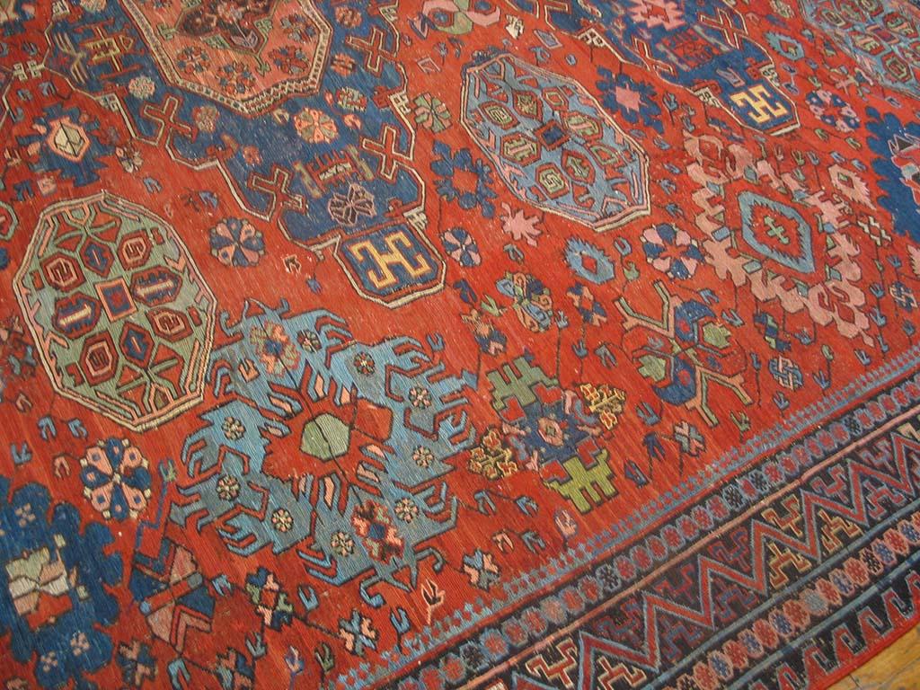 Early 20th Century Caucasian Soumak Carpet ( 8'6