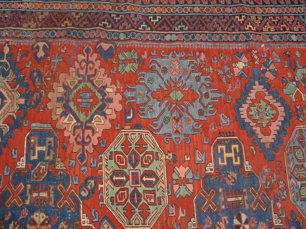 Early 20th Century Caucasian Soumak Carpet ( 8'6