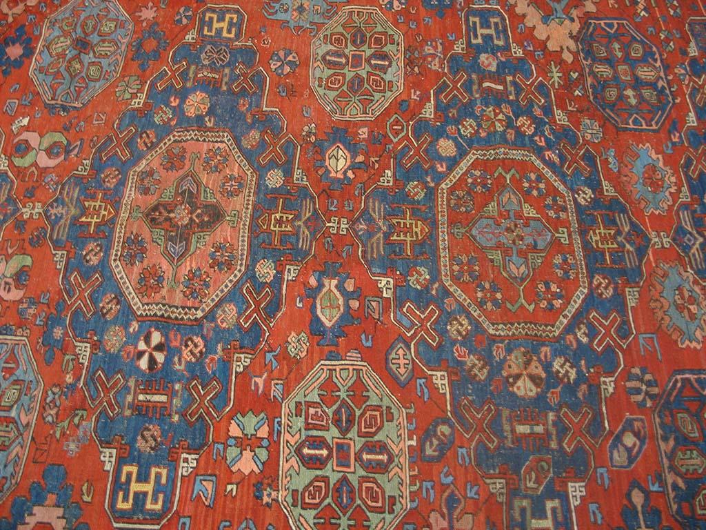 Early 20th Century Caucasian Soumak Carpet ( 8'6