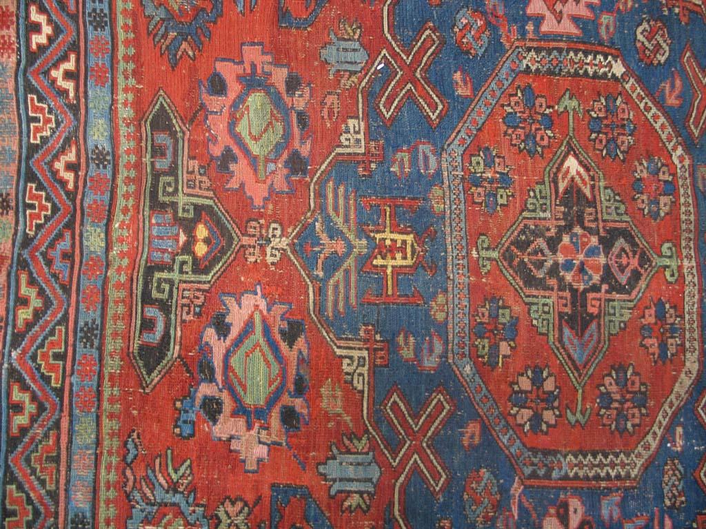 Early 20th Century Caucasian Soumak Carpet ( 8'6