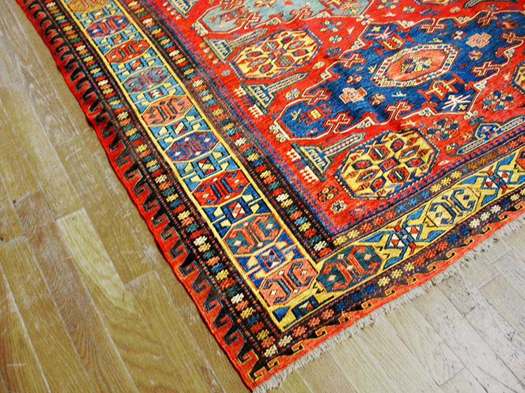Early 20th Century 19th Century Caucasian Soumak Carpet ( 5' x 8'3