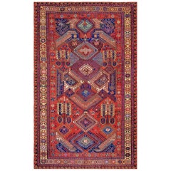 Antique 19th Century Caucasian Dragon Sumak Carpet ( 7'4" x 11'10" - 223 x 360 )