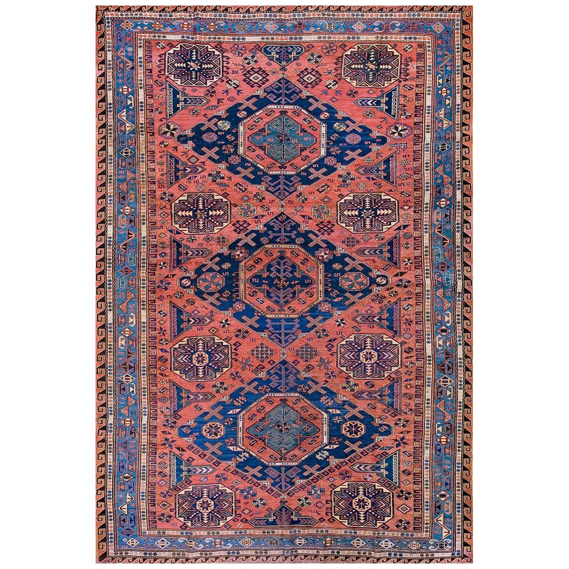 Late 19th Century Caucasian Sumak Carpet ( 7'6" x 10'6" - 228 x 217 ) 