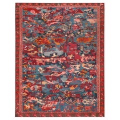 Tappeto Sumak caucasico della fine del XIX secolo ( 4'9" x 6' - 145 x 183 )