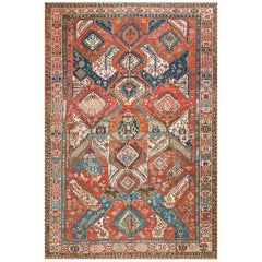 Antique 19th Century Caucasian Dragon Sumak Carpet ( 6'10" x 9'4" - 208 x 284 )