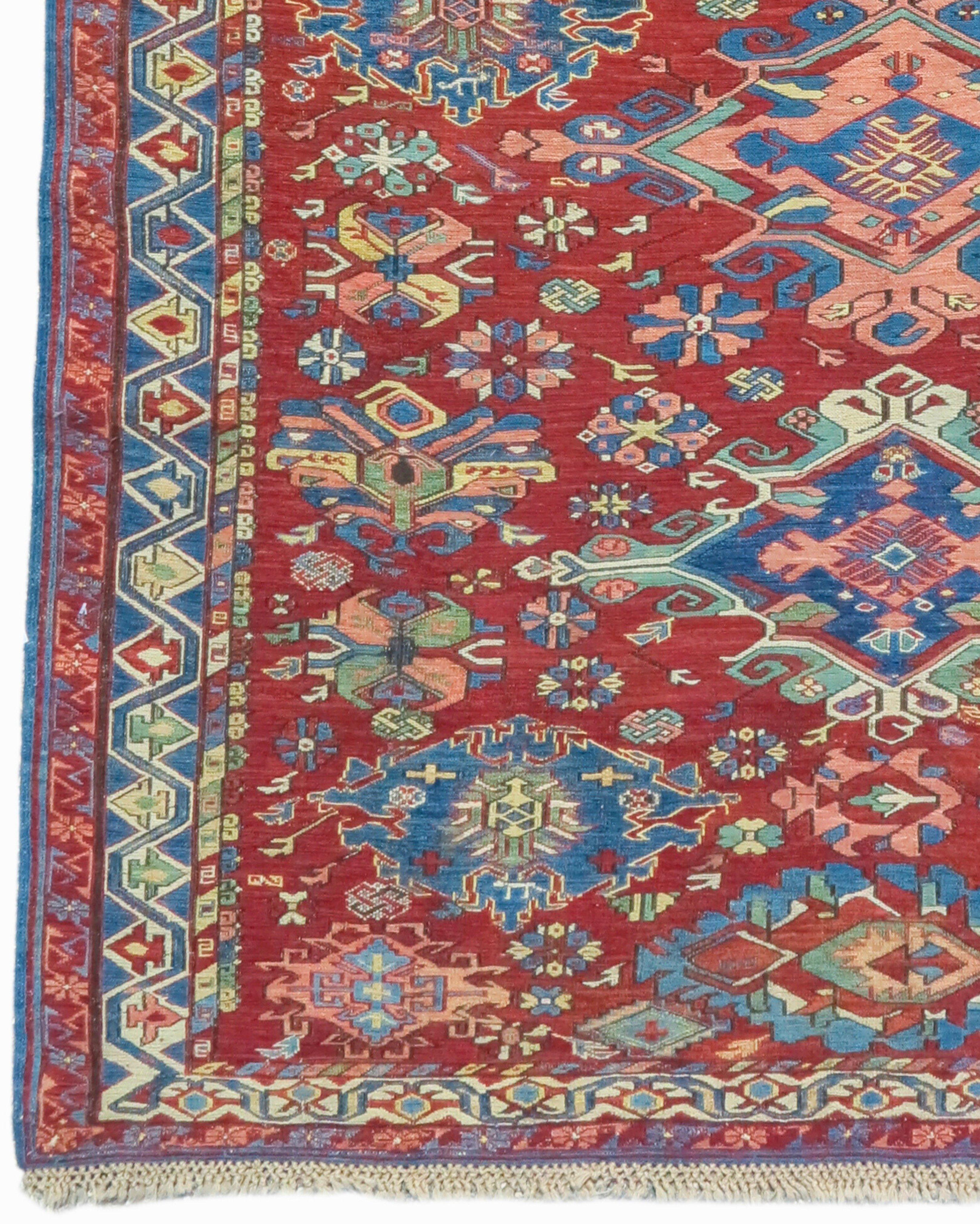 Antique Caucasian Sumak Rug, 19th Century In Good Condition For Sale In San Francisco, CA