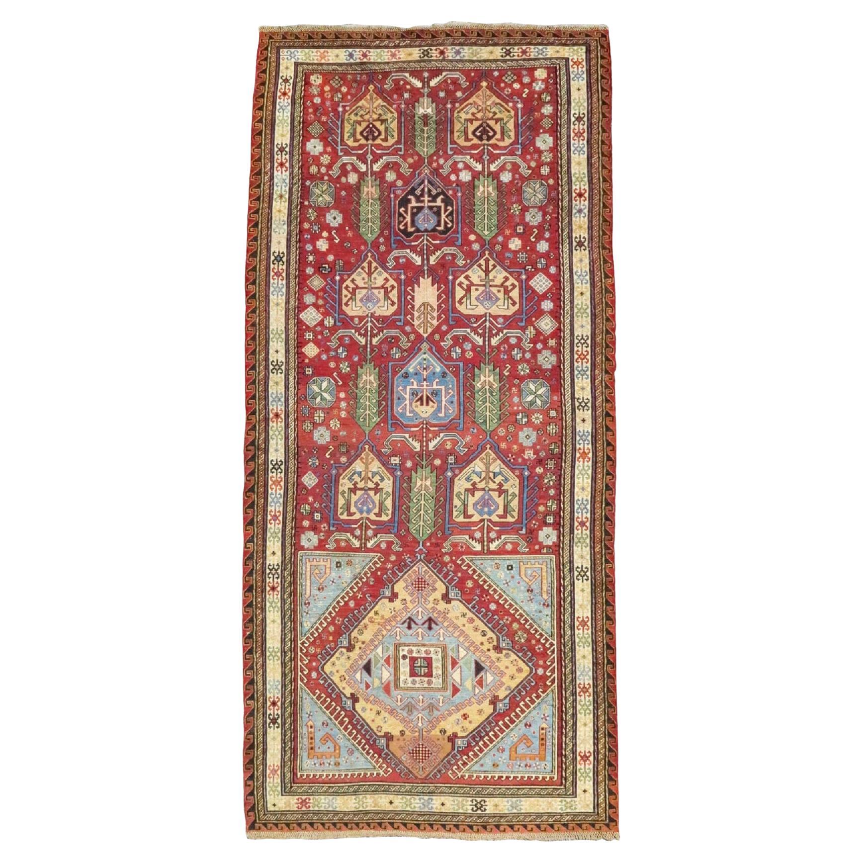 Antiker kaukasischer Sumak-Teppich, 19. Jahrhundert