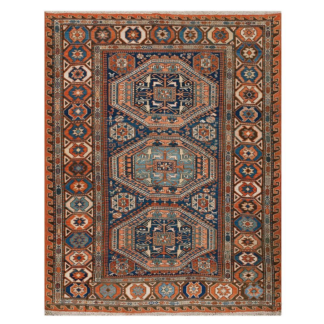 19th Century Caucasian Dragon Sumak Carpet ( 7'4" x 11'10" 223 x 360