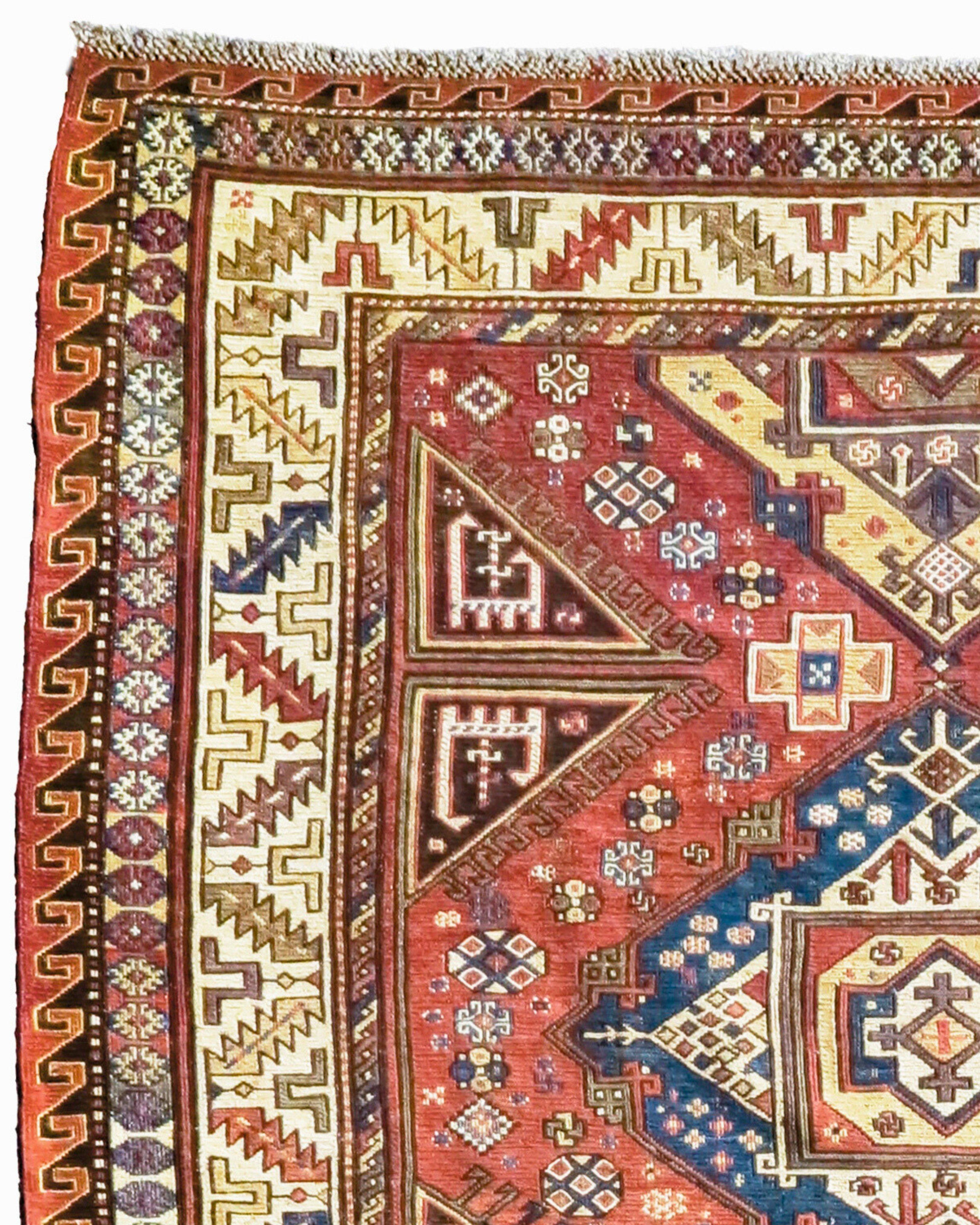Tissé à la main Antique Sumak du Caucase, fin du 19ème siècle en vente
