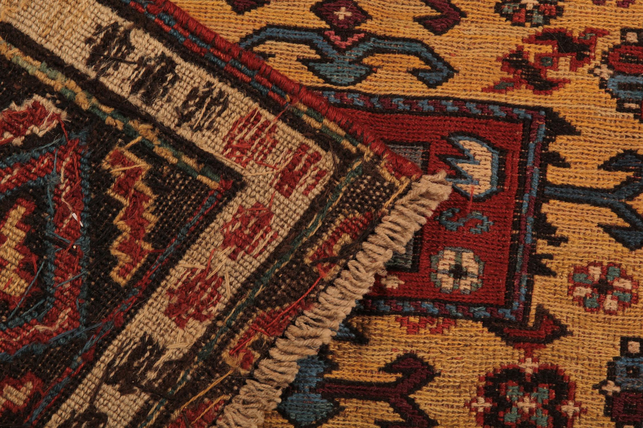 Late 19th Century Antique Rug, Caucasian Sumakh Kilim Rug, Flat-Weave Carpet Oriental Rug For Sale