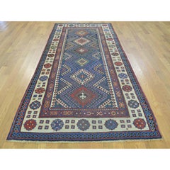 Antico tappeto caucasico Talesh Exc Cond Wide Runner annodato a mano, 4'0" x 9'0"