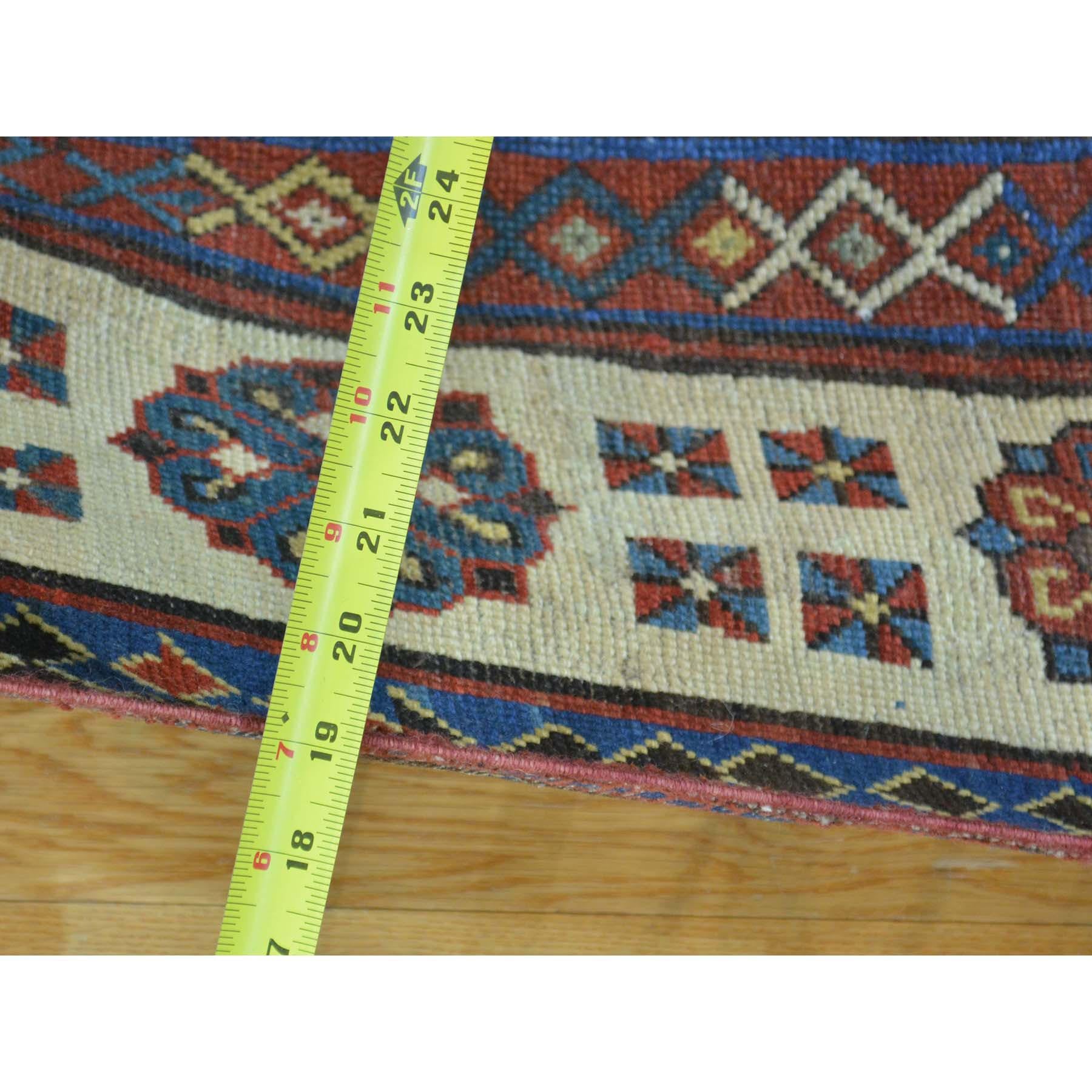 Medieval Antique Caucasian Talesh Exc Cond Wide Runner Hand Knotted Rug, 4'0