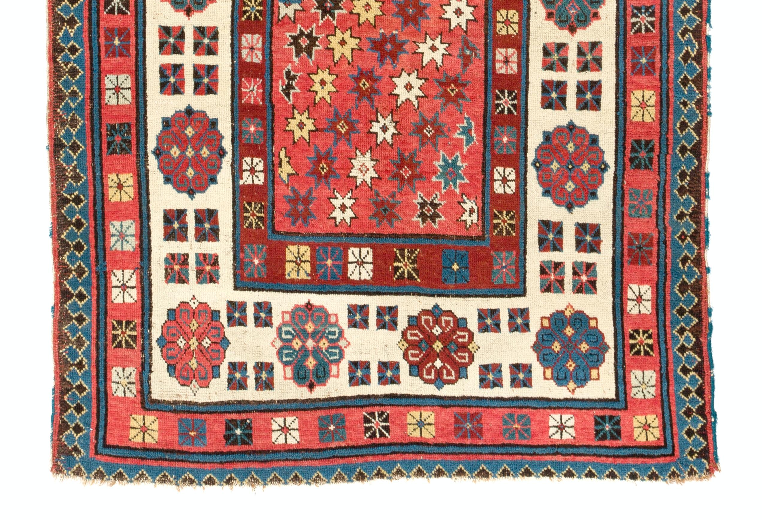 Azerbaijani Antique Caucasian Talish Collectors Rug, circa 1860, 100% Wool For Sale
