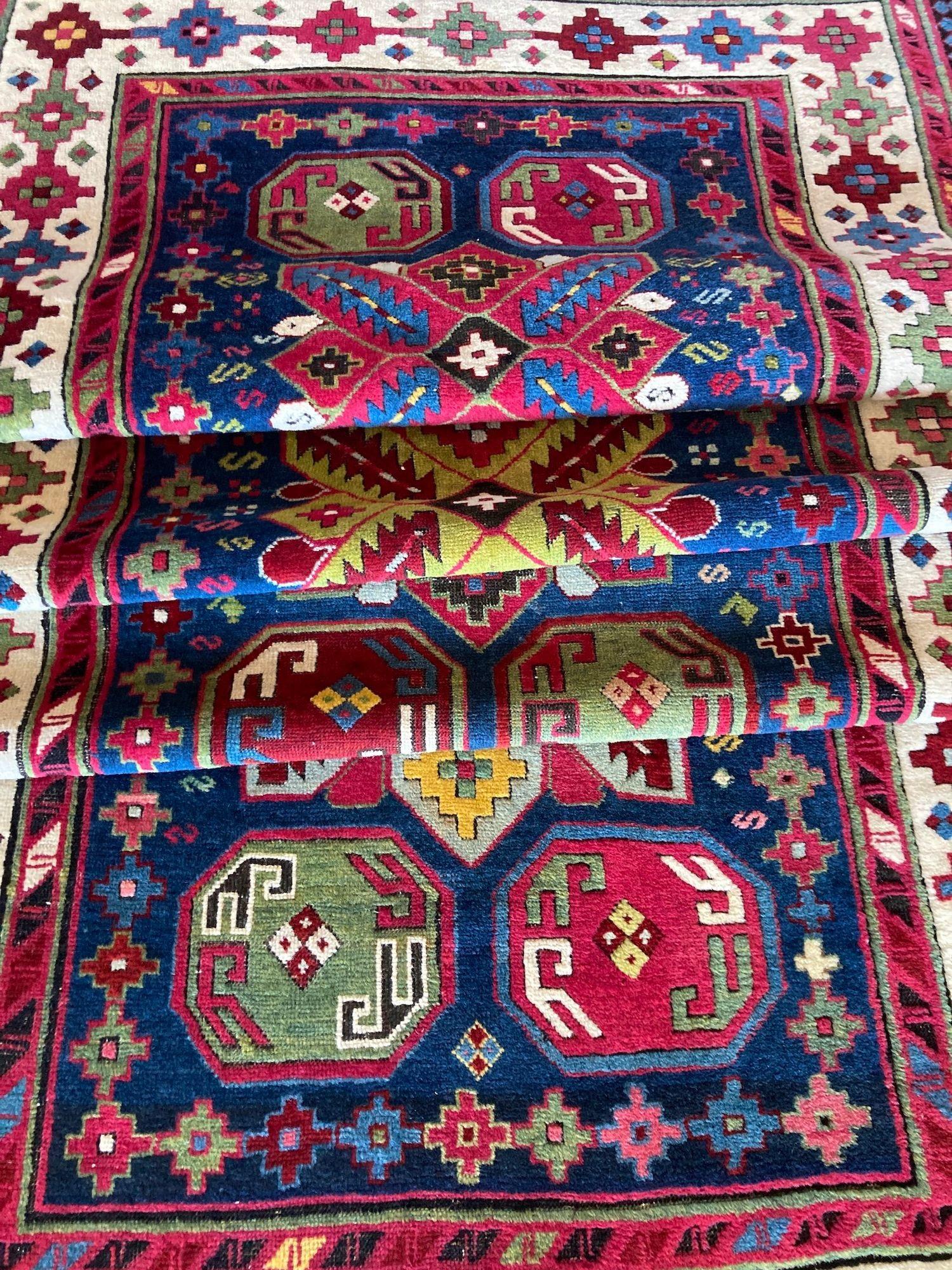 Tapis ancien caucasien Talish 2.97m X 1.22m en vente 9