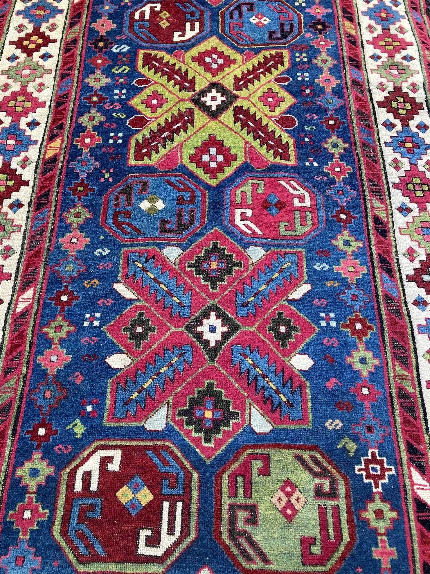 Tapis ancien caucasien Talish 2.97m X 1.22m en vente 2
