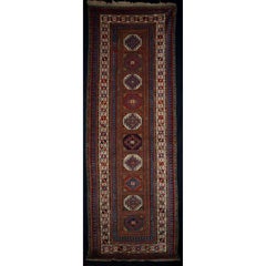 Antique Caucasian Talish Long Rug with Moghan Design