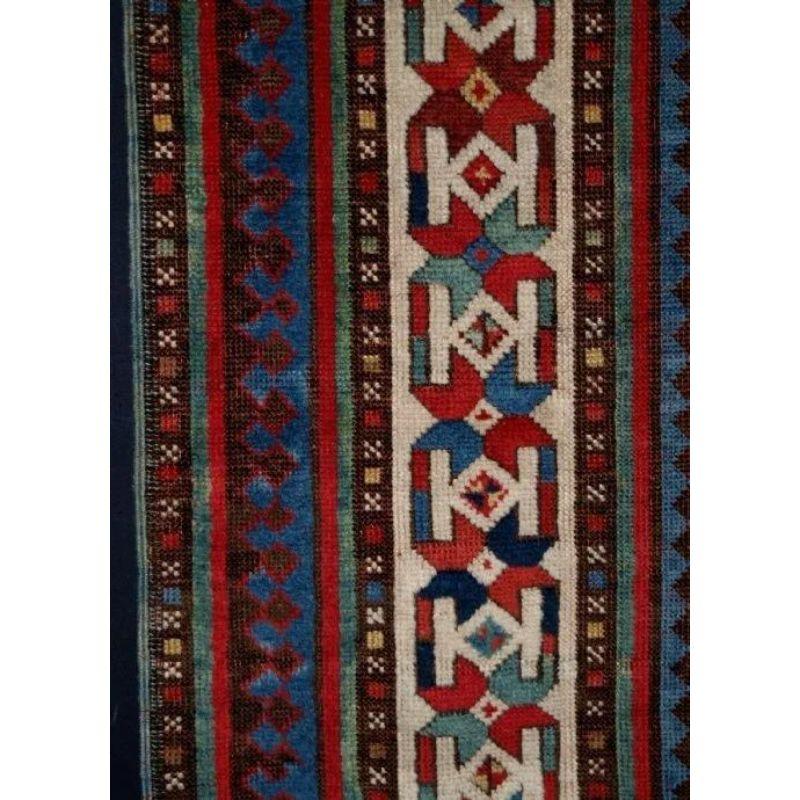 19th Century Antique Caucasian Talish Long Rug with Moghan Design For Sale