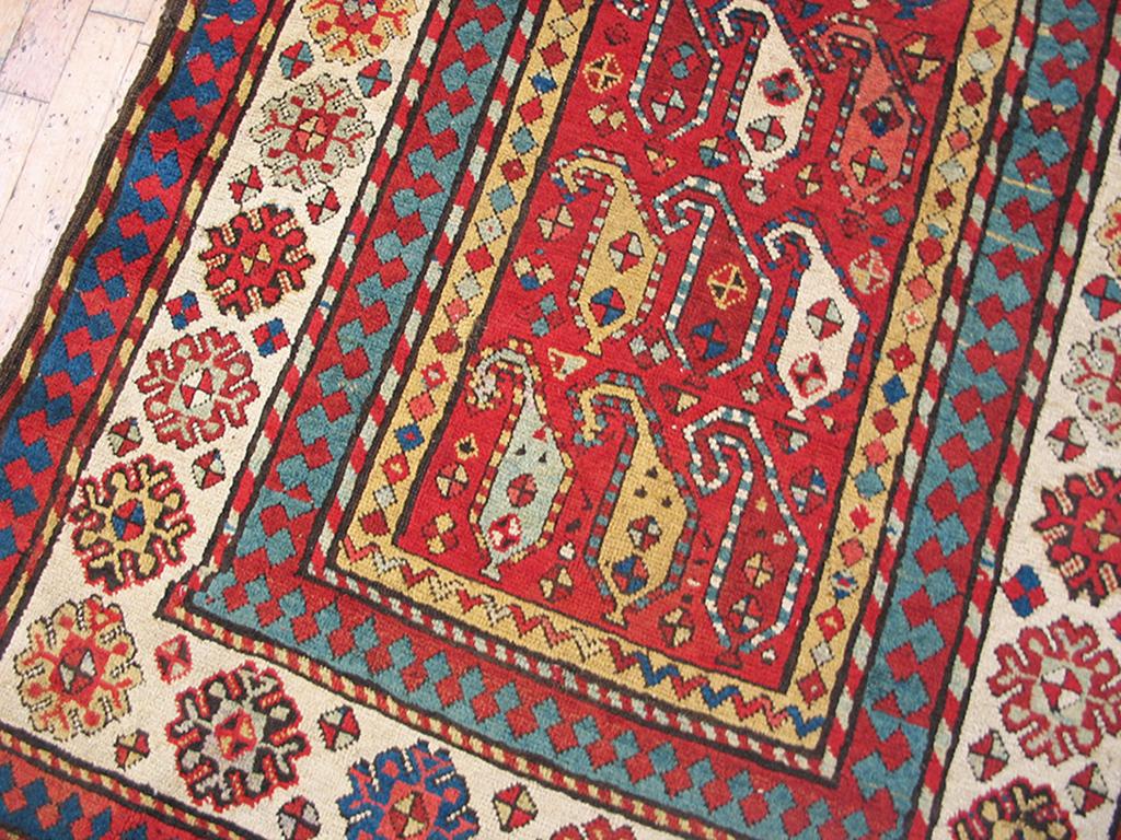 Noué à la main Tapis antique Caucasien-Talish en vente