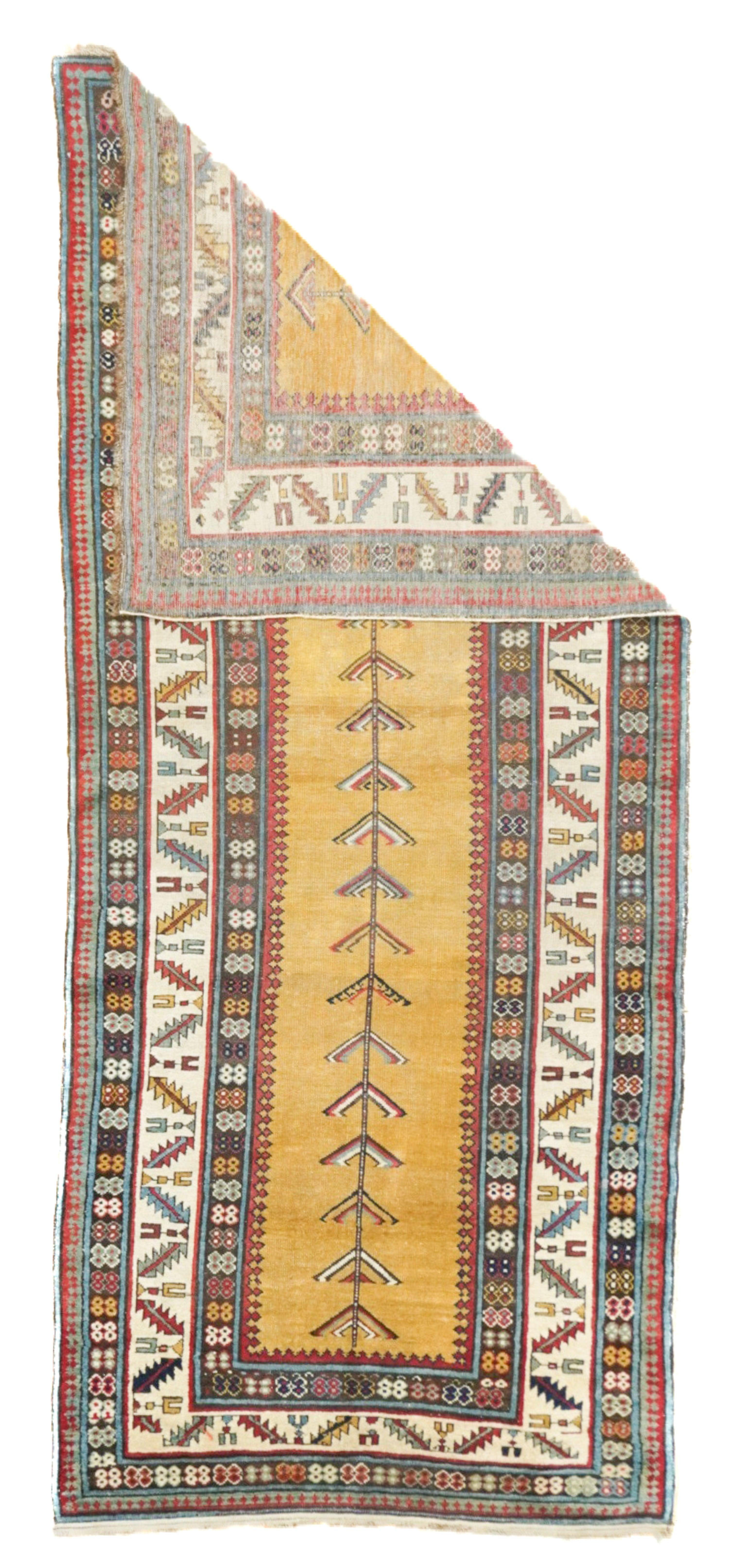 Tapis ancien caucasien Talish 3'5'' x 7'11''.