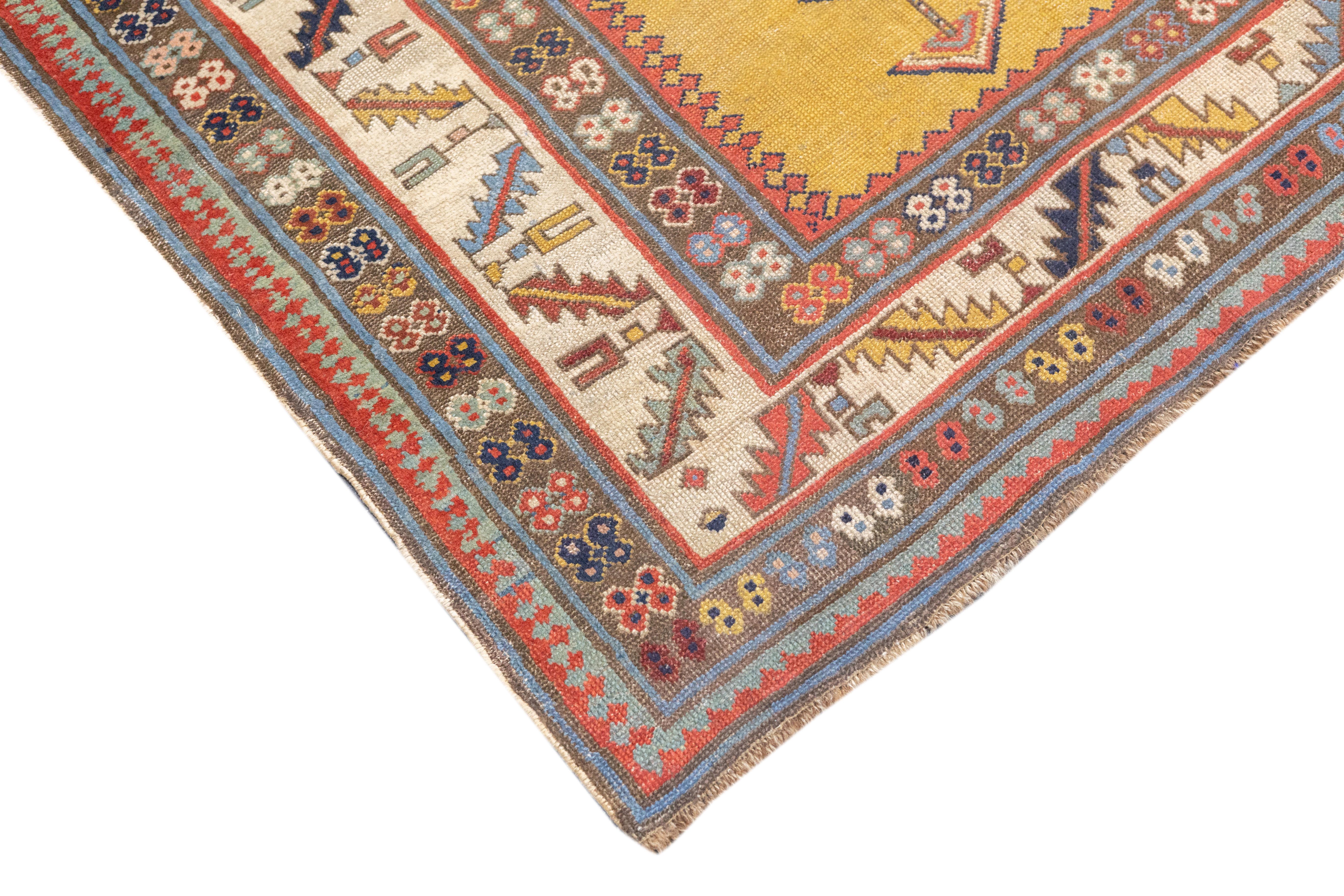 Caucasien Tapis talish caucasien ancien de 3'5'' x 7'11'' en vente