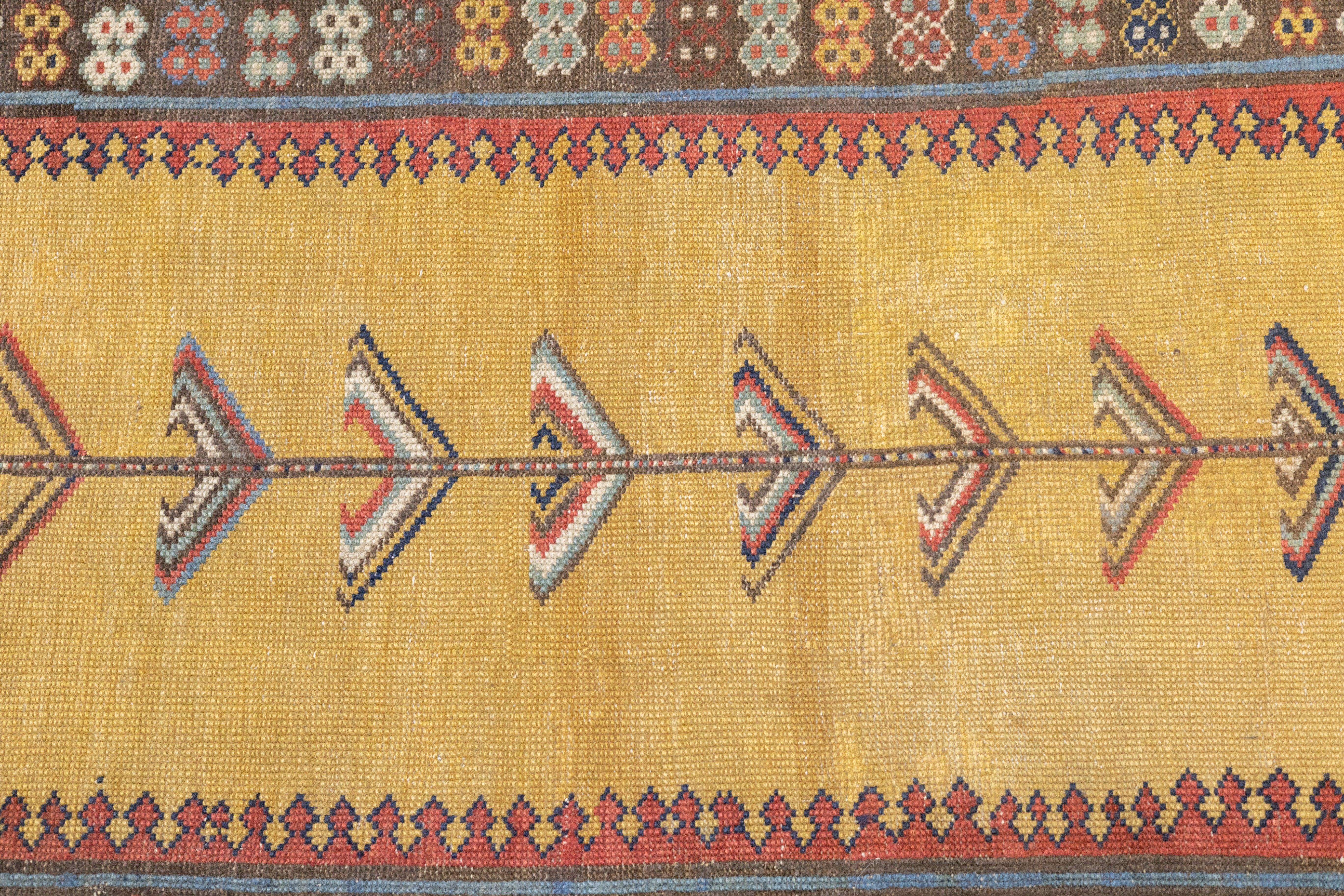 Tapis talish caucasien ancien de 3'5'' x 7'11'' en vente 1