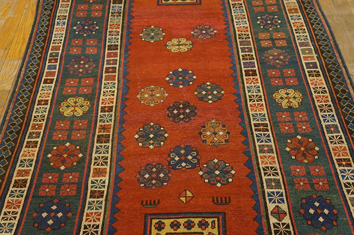 Kazak 19th Century Caucasian Talish Carpet ( 4' x 8'8