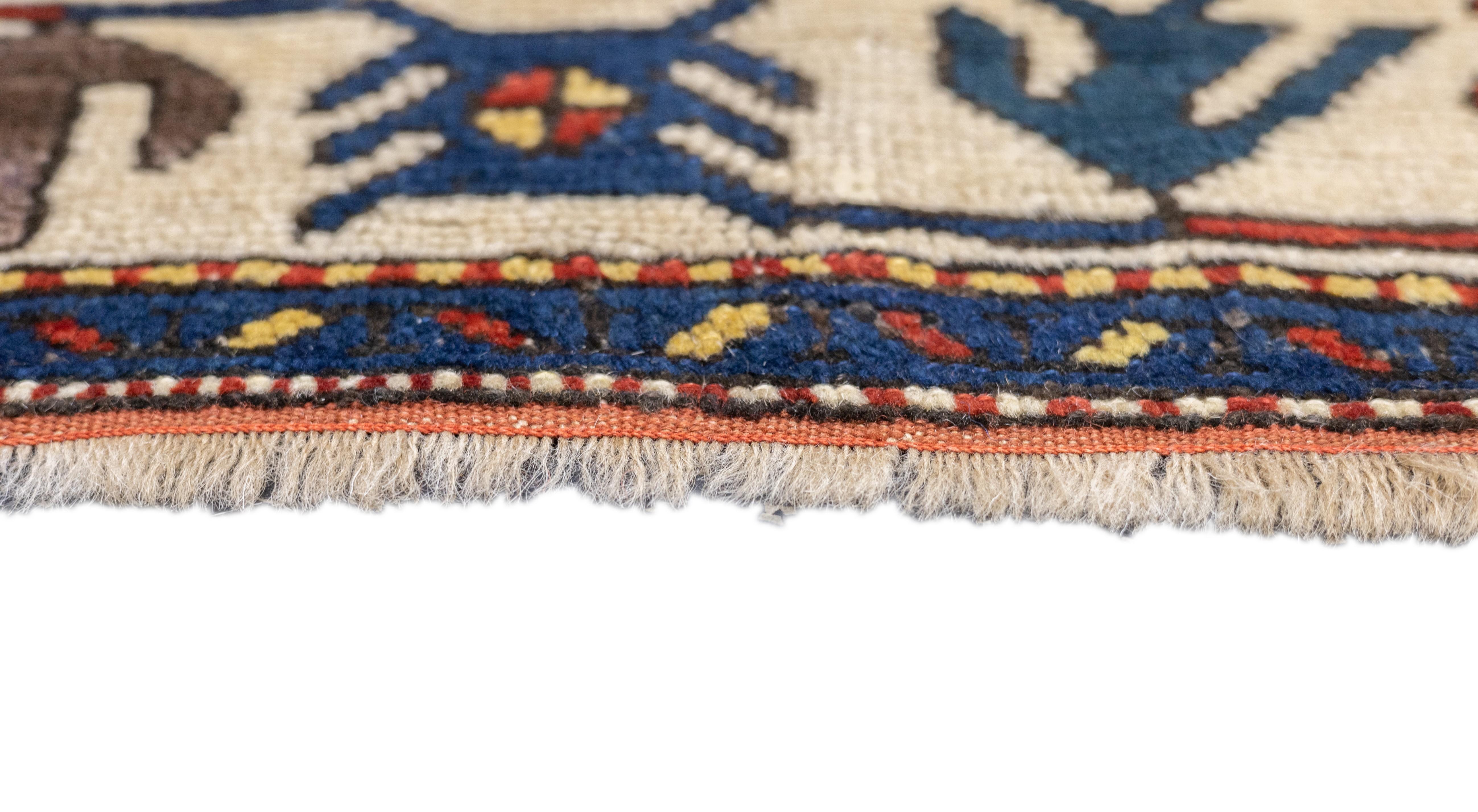 Tapis talish caucasien ancien 4'4'' x 8'0