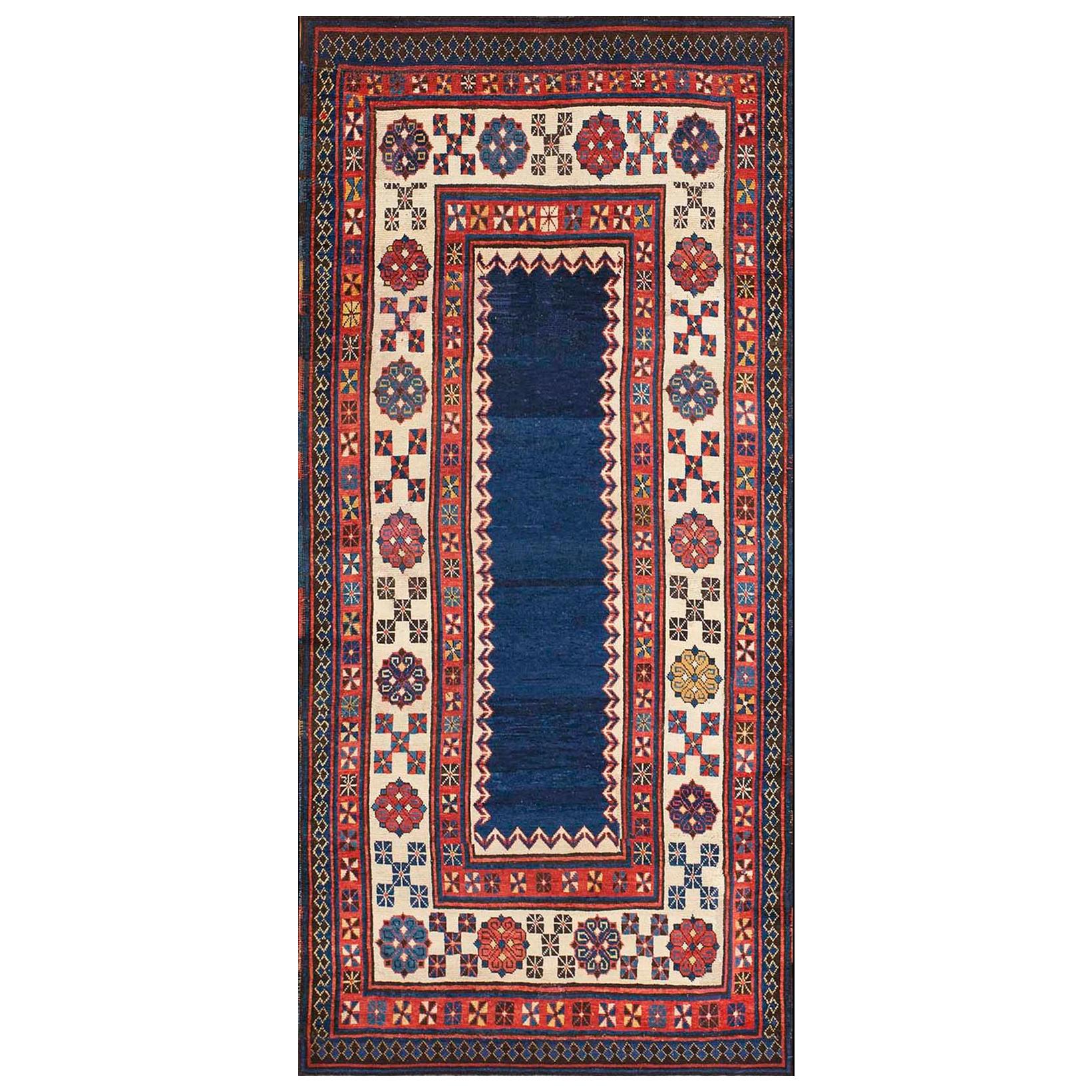 Tapis caucasien Talish du 19ème siècle ( 3'4" x 7'2" - 102 x 218 )