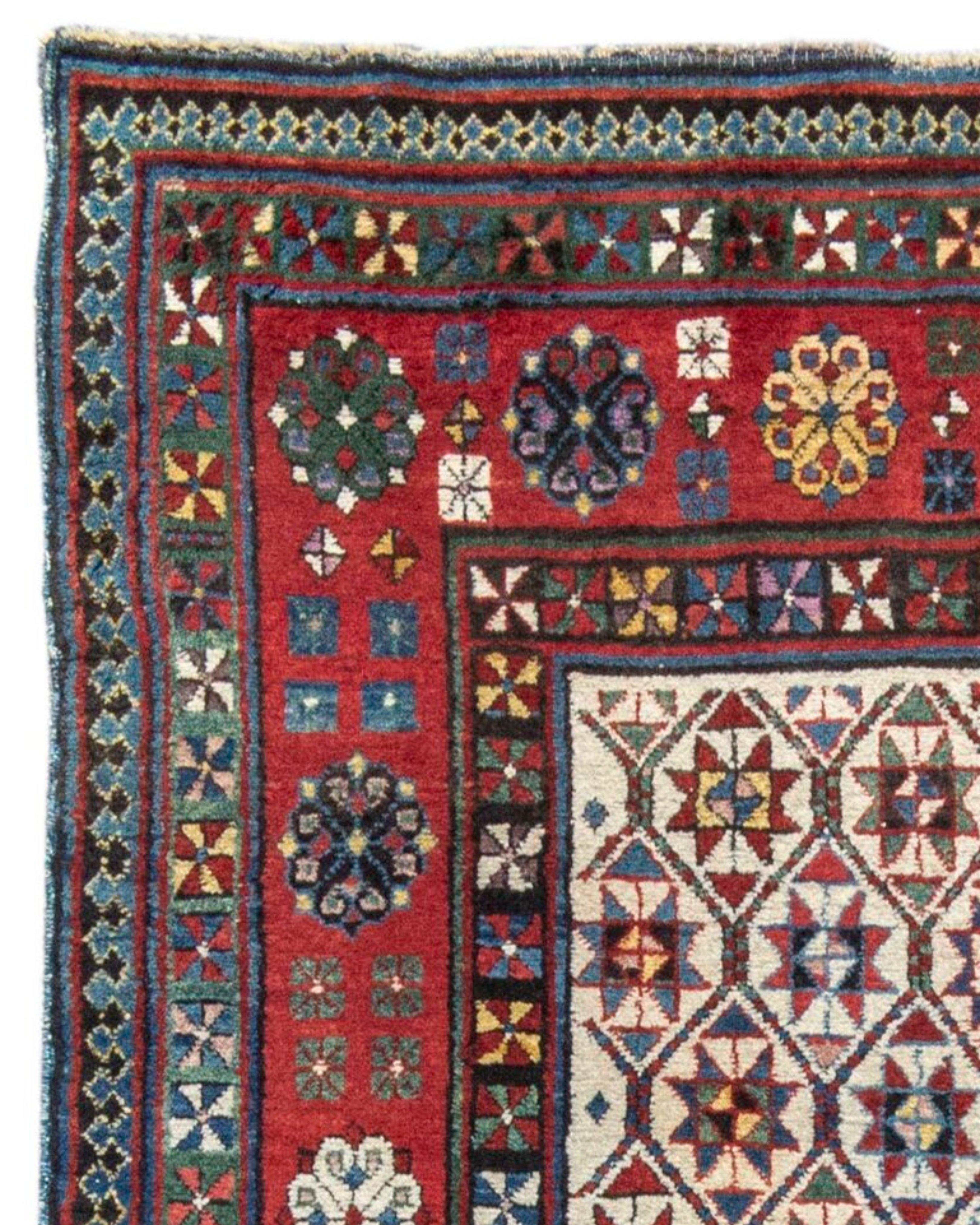 Hand-Knotted Antique Caucasian Talish Rug, Late 19th Century For Sale