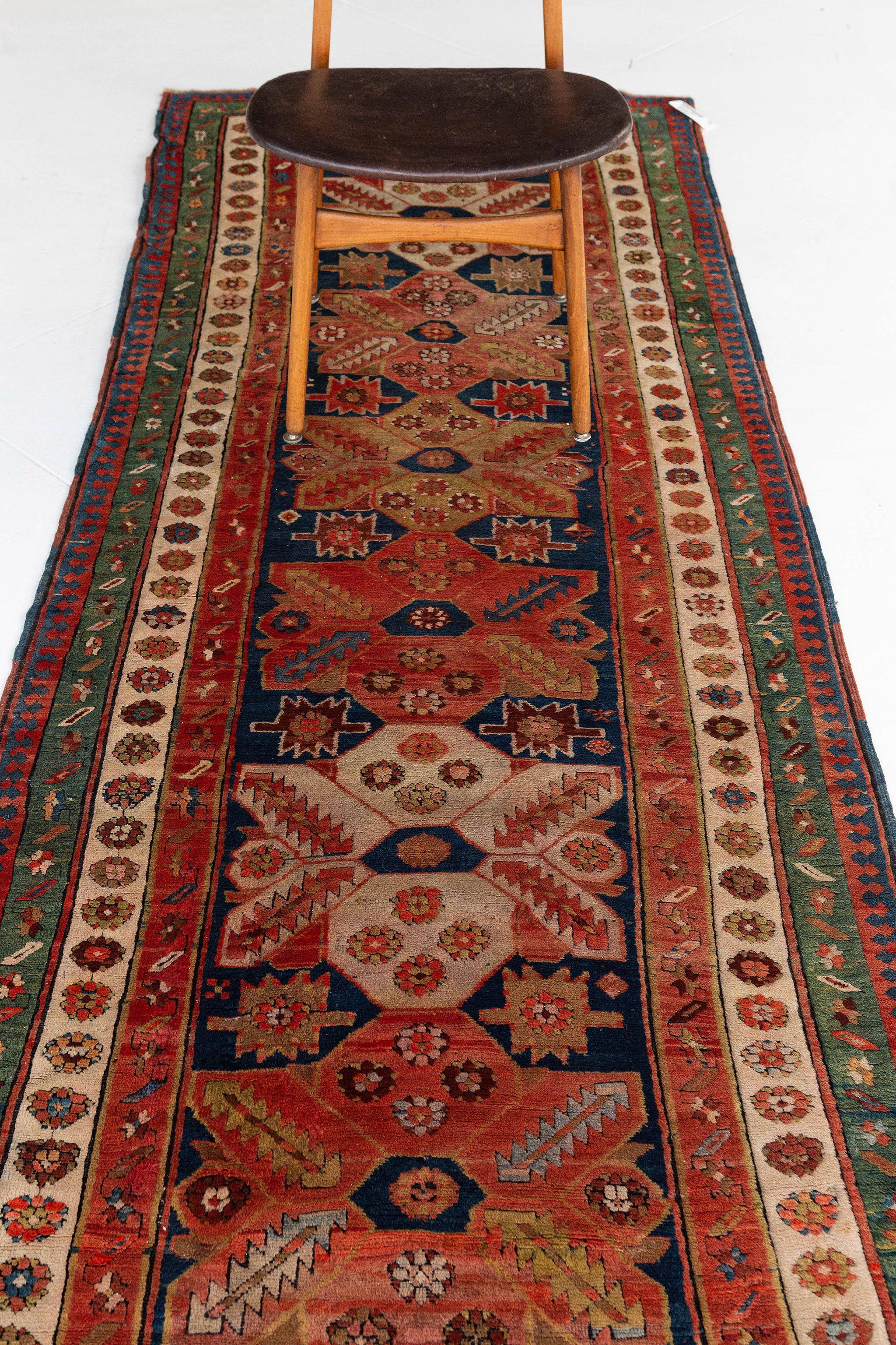 Antique Caucasian Talish Runner In Good Condition For Sale In WEST HOLLYWOOD, CA
