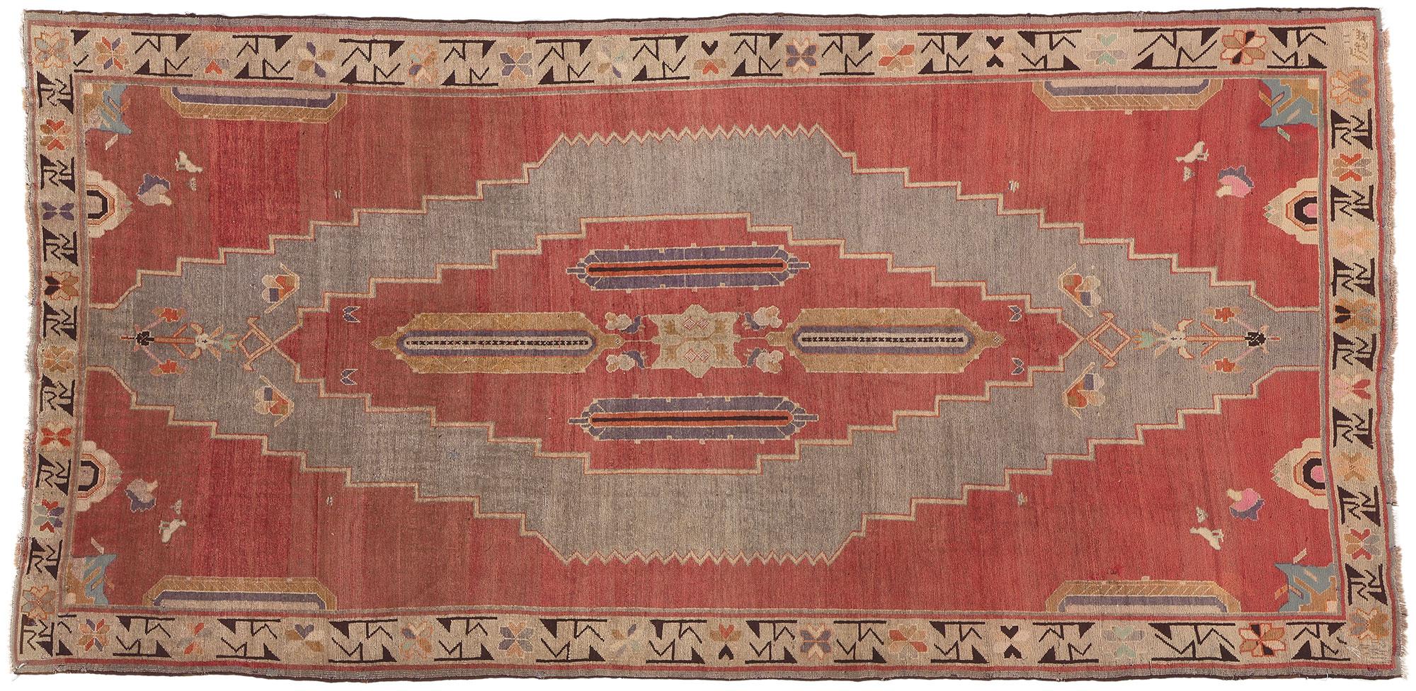 Antique Caucasian Tribal Rug, Nomadic Charm Meets Masculine Appeal For Sale 2