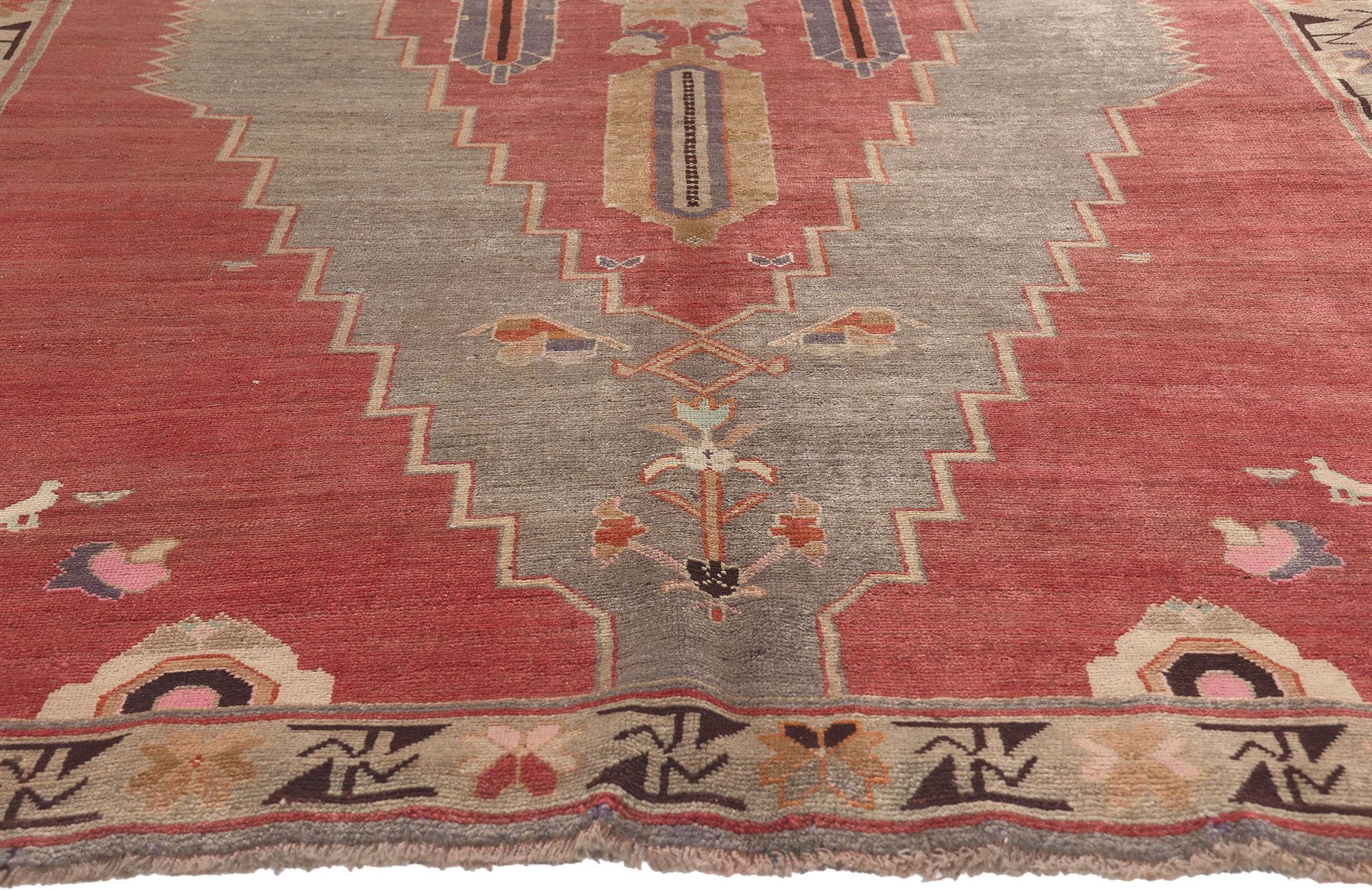 Russian Antique Caucasian Tribal Rug, Nomadic Charm Meets Masculine Appeal For Sale