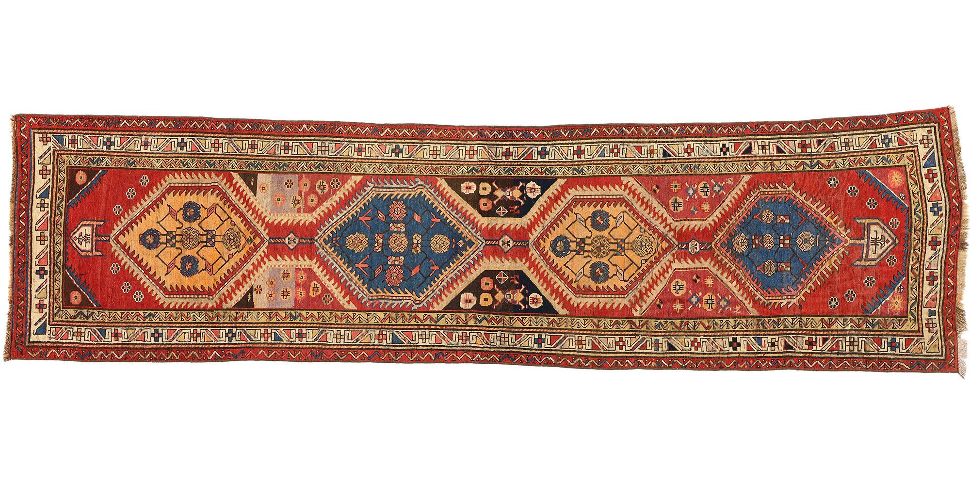 Tapis Shirvan caucasien ancien Tapis tribal en vente 6