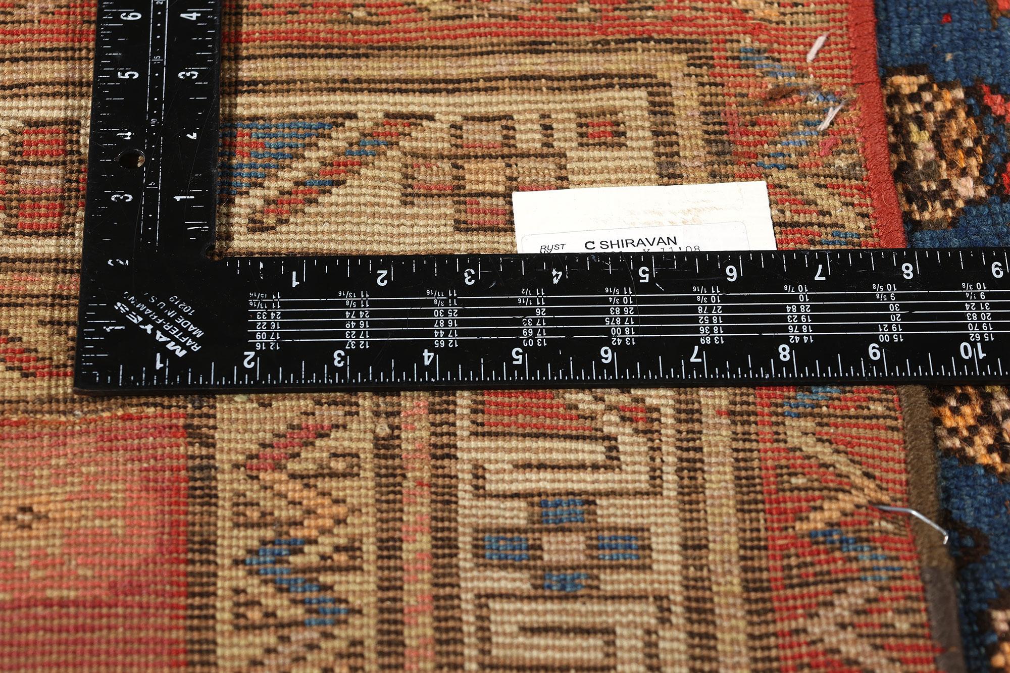 Antique Caucasian Shirvan Rug Tribal Carpet Runner  For Sale 3