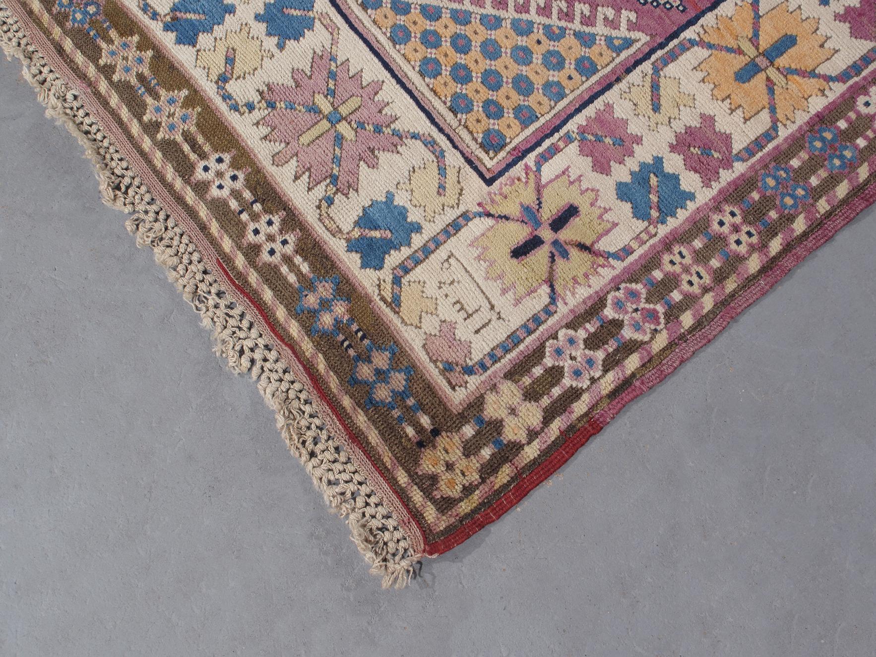 Early 20th Century Antique Caucasian Tribal Shirvan Runner Rug For Sale