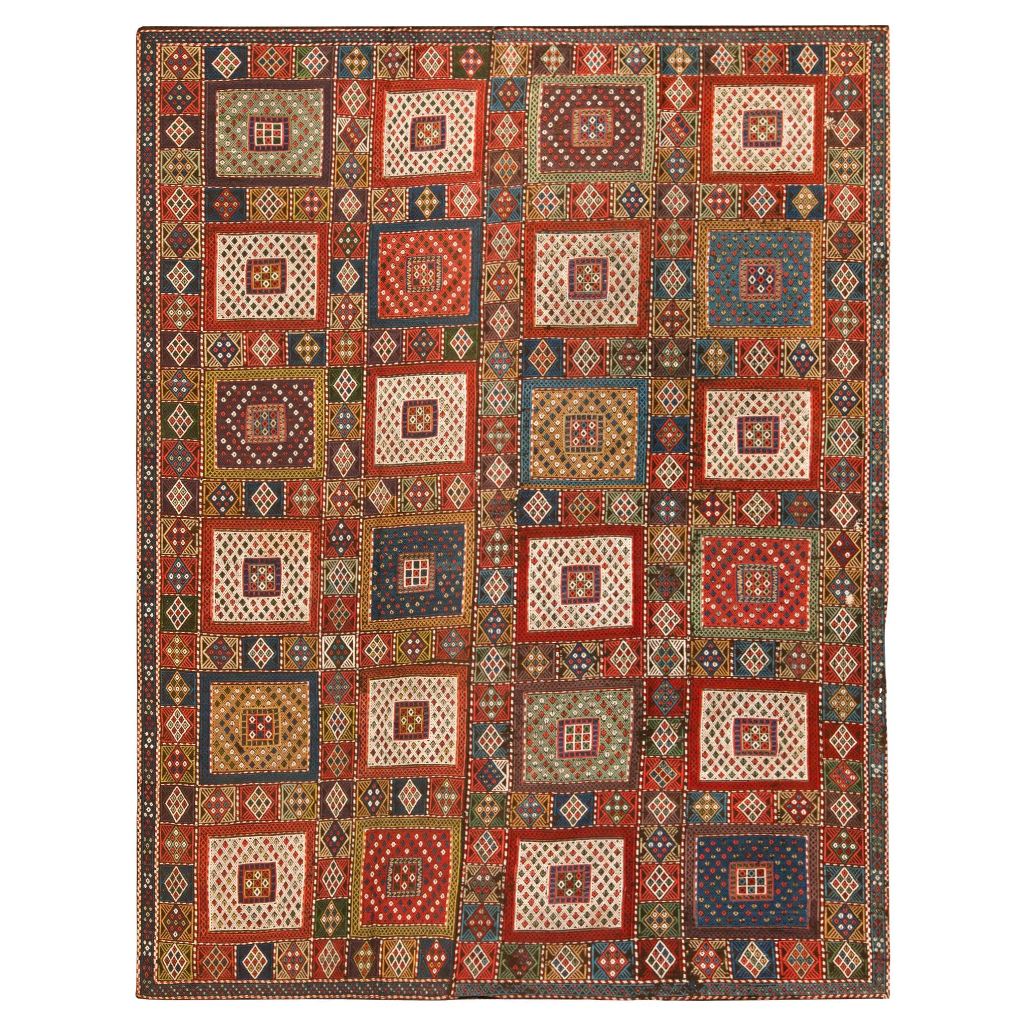 Antique Caucasian Verneh Kilim 5'11" x 7'5"