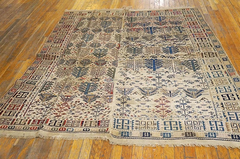 UNIQUE (collectors special) Antique Caucasian Verneh Rug 5’4” x 8’