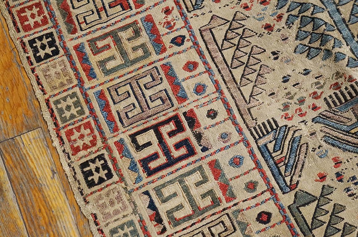 Laine Ancien tapis du Caucase, Verneh, 5' 10