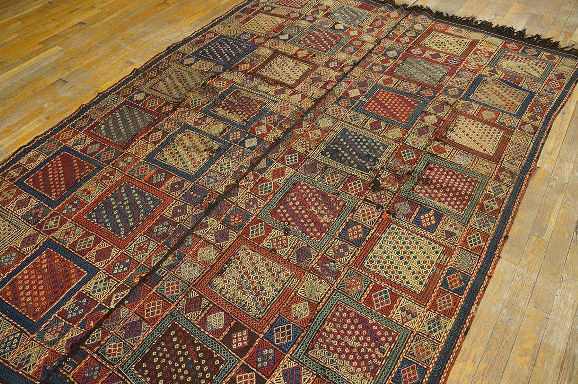 Kazak 19th Century Caucasian Verneh Flat-Weave Carpet ( 5'6