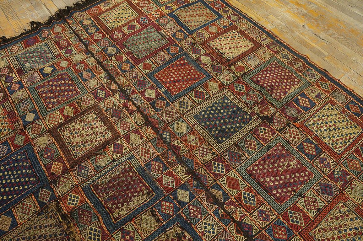 19th Century Caucasian Verneh Flat-Weave Carpet ( 5'6