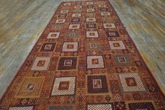 19th Century Caucasian Verneh Flat-Weave Carpet  ( 6 4'' x 15' - 193 x 457 )