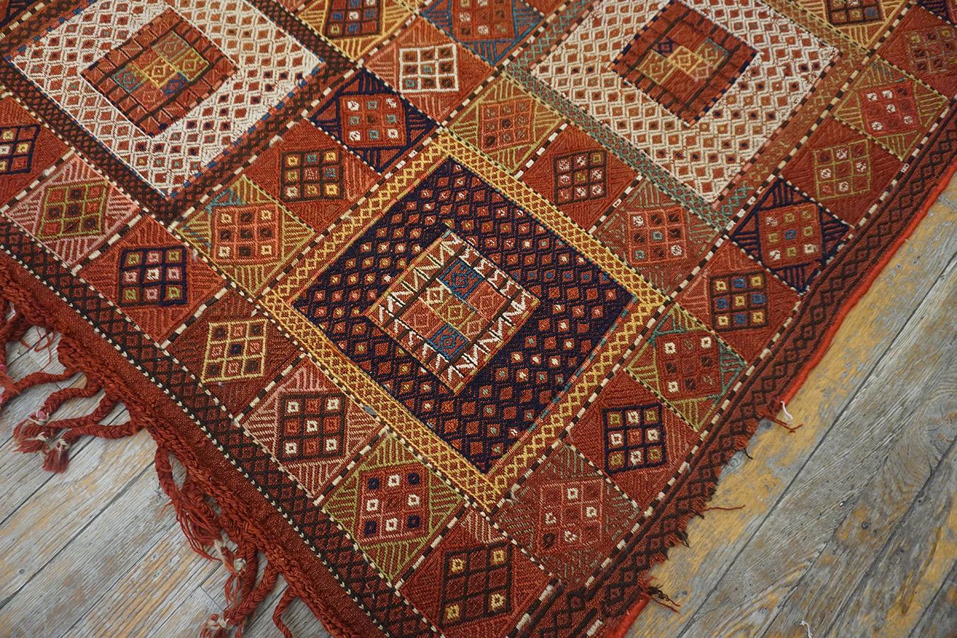 Hand-Knotted 19th Century Caucasian Verneh Flat-Weave Carpet  ( 6 4'' x 15' - 193 x 457 ) For Sale