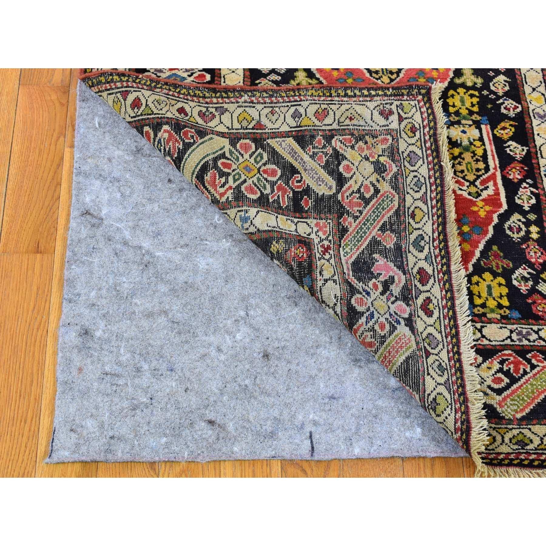 Hand-Knotted Antique Caucasian Wide Runner High KPSI, Good Cond, Hand Knotted Brown Wool Rug For Sale