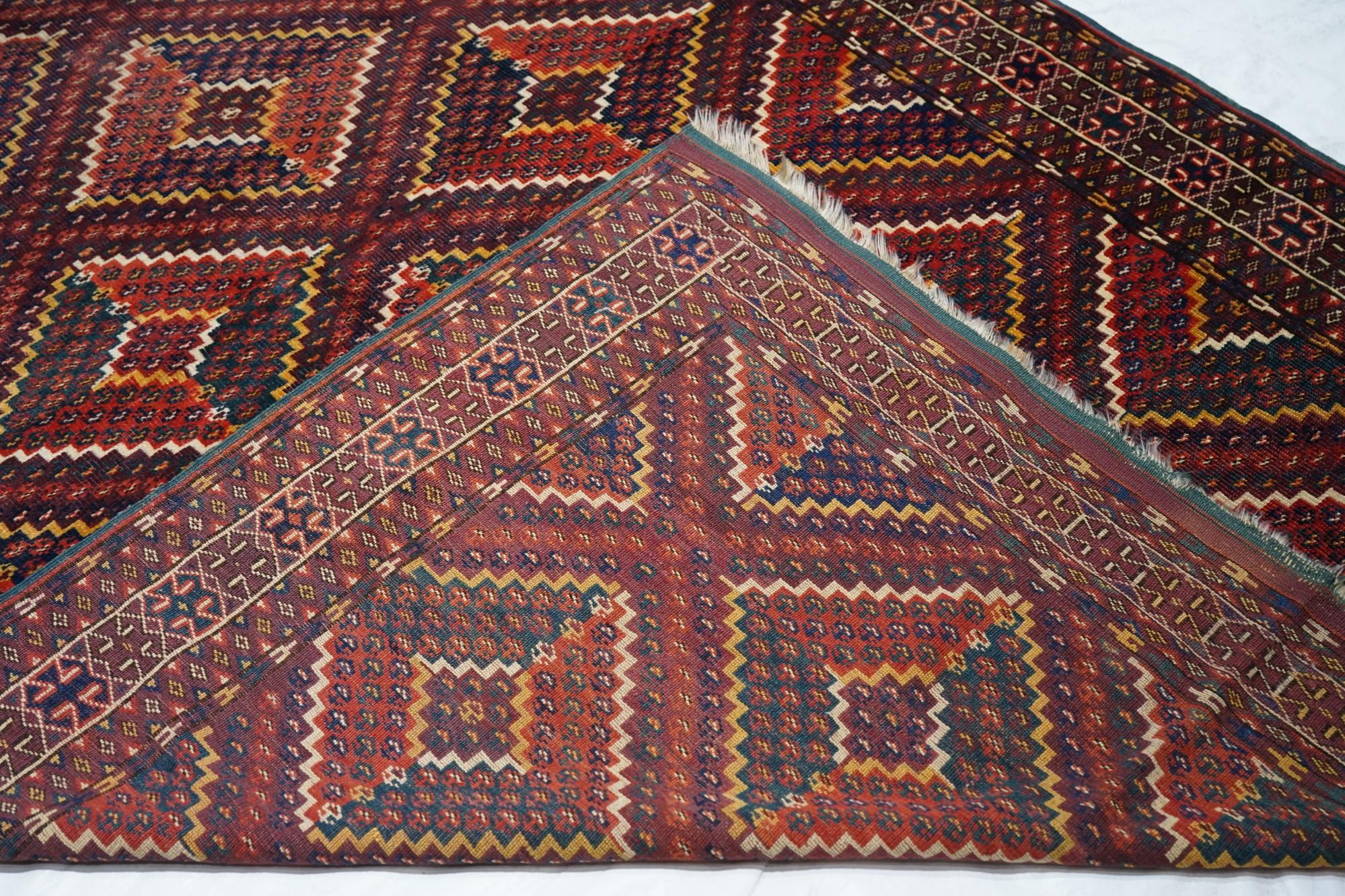 Antique Caucasian Yamud Rug For Sale 6