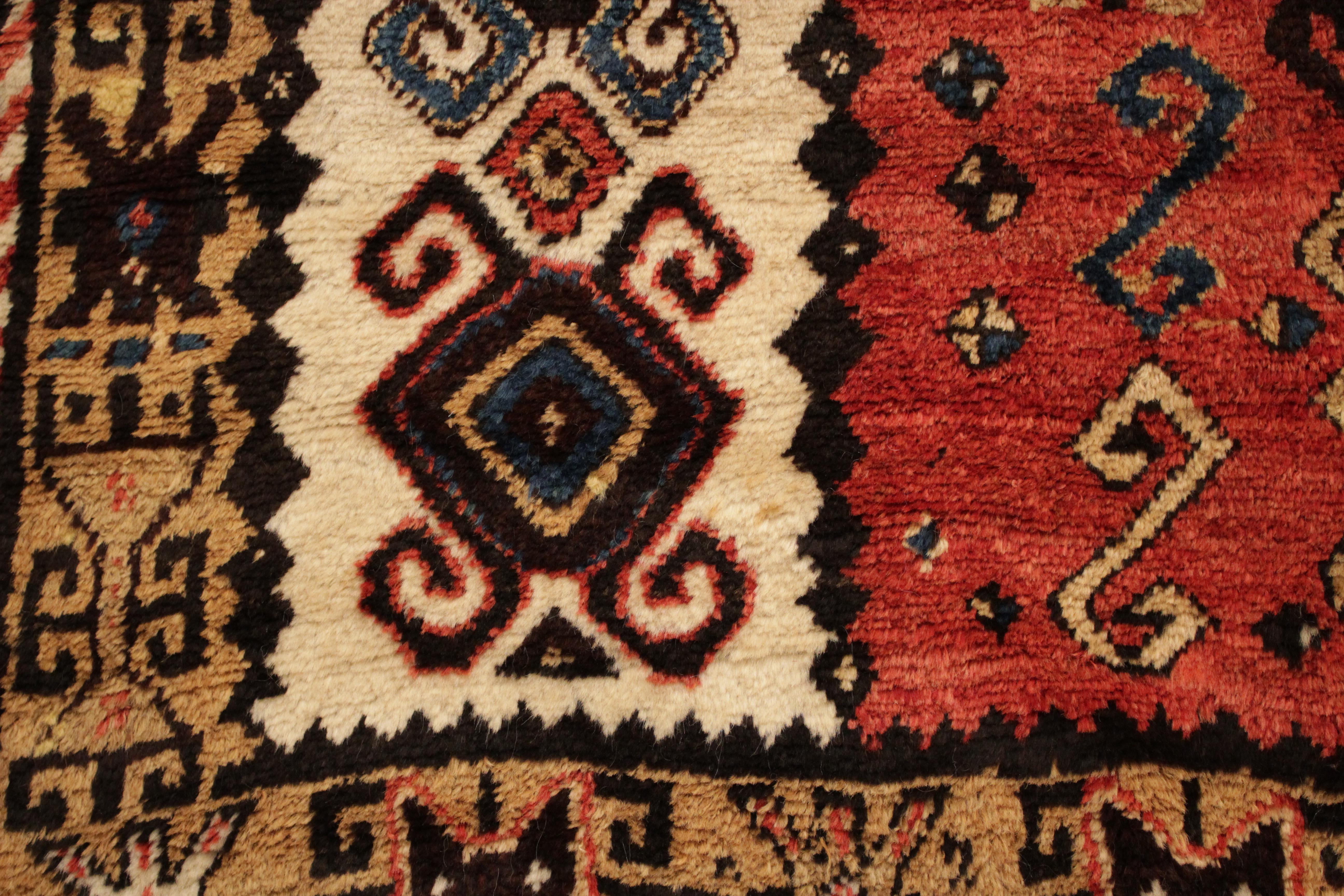Wool Antique Caucasian Zakatala Square Rug For Sale